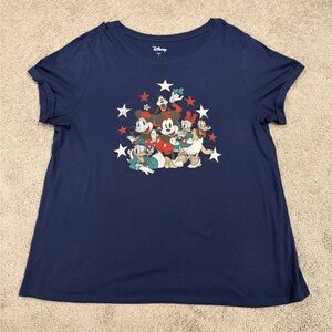 Torrid Disney Mickey & Friends Fab Five Women’s Plus Size 2X T-Shirt Navy Blue
